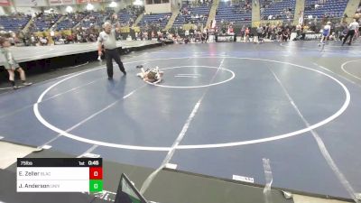 75 lbs Consolation - Emery Zeller, Black Fox Wrestling Academy vs Jacob Anderson, University Middle School