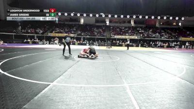 184 lbs Consi Of 16 #2 - Leighton Underwood, Virginia Tech vs James Greene, Idaho