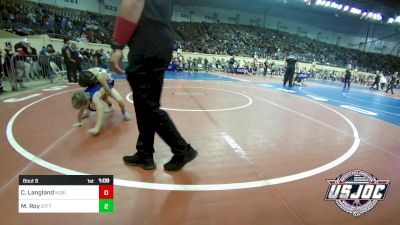 55 lbs Round Of 16 - Charles (CJ) Langland, Noble Takedown Club vs Maxwell Roy, Standfast