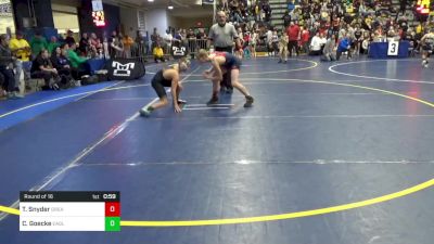 116 lbs Round Of 16 - Tristan Snyder, Greater Latrobe vs Chase Goecke, Eagle WC