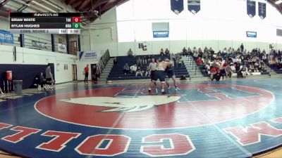 285 lbs Cons. Round 2 - Rylan Hughes, Hiram vs Brian White, Thiel College
