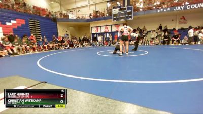 152 lbs Quarters & Wb (16 Team) - Christian Wittkamp, Jay County vs Larz Hughes, Rensselaer Central