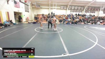 215 lbs Cons. Round 4 - Christian Serrano-Gutierrez, Casteel High School vs Trace Bralish, Campo Verde High School