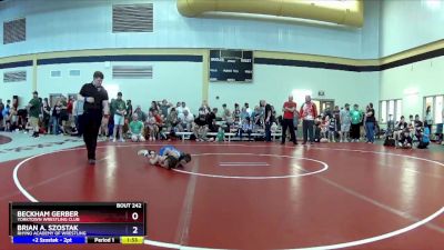 53 lbs Cons. Round 3 - Beckham Gerber, Yorktown Wrestling Club vs Brian A. Szostak, Rhyno Academy Of Wrestling