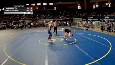G 132 lbs Champ. Round 2 - Baylee Rogers, East Ascension Girls vs Laken Griffin, Live Oak Girls