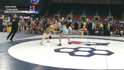 100 lbs Champ. Rd Of 32 - Paige Peters, California vs Kylee Ooton, Oklahoma