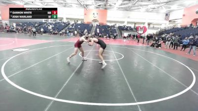 157 lbs Champ. Round 3 - Josh Warland, RIT vs Gannon White, Norwich
