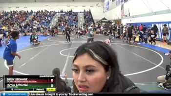 92 lbs Quarterfinal - Royce Sanchez, Hawkeye WC vs Ziggy Stewart, Yucaipa Thunder Wrestling Club