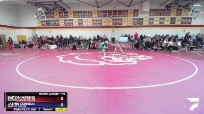 110 lbs Cons. Round 2 - Jazmin Cornejo, Cerritos College vs Kaitlyn Moreno, East Los Angeles College