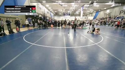 92 lbs Quarterfinal - Benjamin McCoy, American Fork Cavemen vs Kash Pulsipher, Carbon