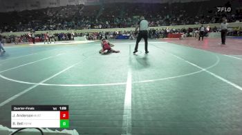 130 lbs Quarterfinal - James Anderson, Mustang Middle School vs Brendan Bell, Fort Gibson Youth Wrestling