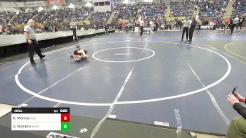 46 lbs Consi Of 8 #2 - Kai Molina, Southwest Hammers vs Dawson Romero, Monte Vista Takedown Club