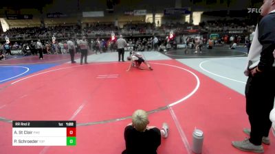 80 lbs Rr Rnd 2 - Abrielle St Clair, Pikes Peak Warriors vs Payton Schroeder, Top Notch WC