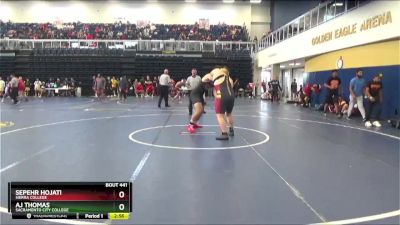 285 lbs Cons. Round 4 - Sepehr Hojati, Sierra College vs Aj Thomas, Sacramento City College