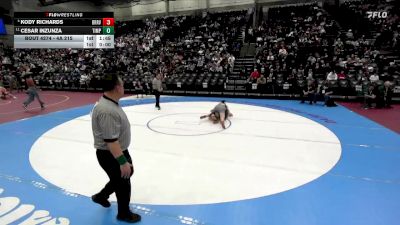 4A 215 lbs Cons. Round 2 - Cesar Inzunza, Timpanogos vs Kody Richards, Bear River