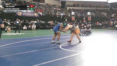 235 lbs Round Of 16 - Gia Coons, Orange Vista (SS) vs Samyra Abraham, Freedom (NC)