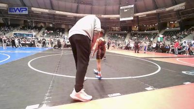 49 lbs Consi Of 8 #1 - Stone Charlton, Beggs Youth Wrestling Program vs Maverick Oates, Cleveland Takedown