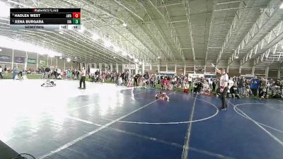 51 lbs Semifinal - Xena Burgara, Idaho vs Hadlea West, Aviator Wrestling Academy