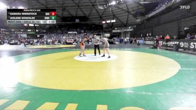 Girls 3A 140 lbs Quarterfinal - Jaslene Gonzalez, Kennewick (Girls) vs Samara Wienstock, University (Girls)