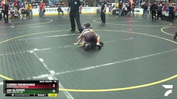 75 lbs Cons. Round 3 - Ian Glosmek, Birch Run PFY WC vs Corbin Dembowske, Eaton Rapids Youth WC