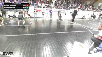 67 lbs Consi Of 8 #2 - Maggie Bowman, Team Tulsa Wrestling Club vs Autumn Brigge, Mojo Grappling Academy