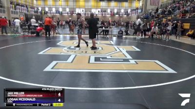 150 lbs 4th Place Match - Jax Miller, Delaware County Wrestling Club vs Logan McDonald, Iowa