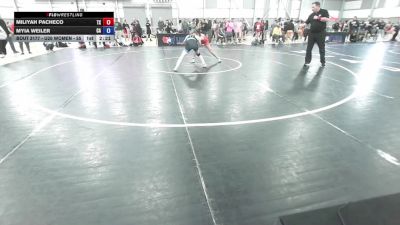 U20 Women - 55 lbs Champ. Round 2 - Miliyah Pacheco, TX vs Myia Weiler, CA