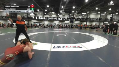 175 lbs Quarterfinal - Quentin Getzin, Ithaca vs Will Roden, Clarkstown North