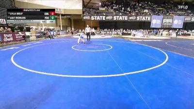 Girls 3A 115 lbs Cons. Round 4 - Lily Robles, Peninsula (Girls) vs Lyla Self, Sedro-Woolley (Girls)