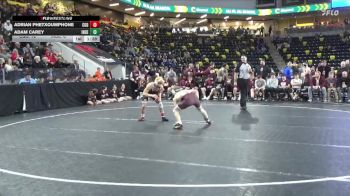 126 lbs Finals (1st & 3rd) - Adam Carey, Independence vs Adrian Phetxoumphone, Clarion-Goldfield-Dows