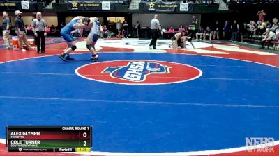 7A-190 lbs Champ. Round 1 - Cole Turner, South Forsyth H.S. vs Alex Glymph, Marietta