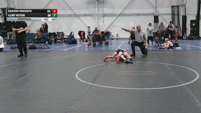 60 lbs Semifinal - Easton Vincente, Colonial vs Clint Ritter, Willie Walters