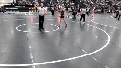 132 lbs Quarterfinal - Cash Campbell, Sedgwick County vs Max Brummer, Gretna East