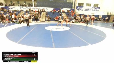 125 lbs 1st Place Match - Christian Guzman, North Central College vs James Levy, Wartburg