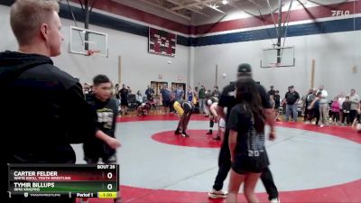 200 lbs Round 1 - Tymir Billups, Irmo KingPins vs Carter Felder, White Knoll Youth Wrestling