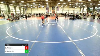 142 lbs 7th Place - Enzo Triola, NJ vs Elijah Sanford, GA