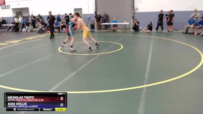 157 lbs Semifinal - Nicholas Twito, Bethel Freestyle Wrestling Club vs Kodi Hollis, Interior Grappling Academy