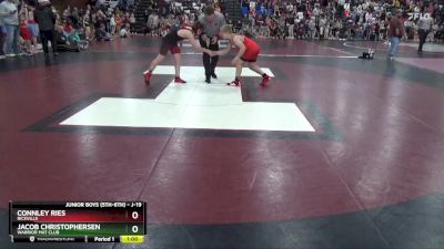 J-19 lbs Round 4 - Connley Ries, Riceville vs Jacob Christophersen, Warrior Mat Club