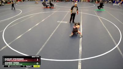 Cons. Round 1 - August Stevensen, St. James Cyclones Wrestling Club vs Dominic Owen, White Bear Lake Wrestling