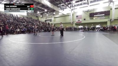 126 lbs Quarterfinal - Arno Vardanyan, BIRMINGHAM vs Joel Moreno, CHATSWORTH