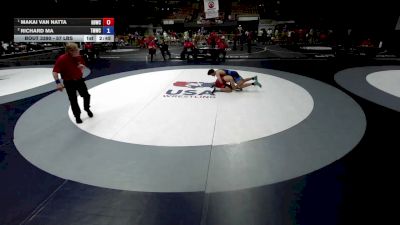 57 lbs 1st Place Match - Makai Van Natta, Hanford Bullpups Wrestling Club vs Richard Ma, Titan Mercury Wrestling Club (TMWC)