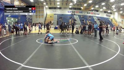 100 lbs 1st Place Match - Sophie Booe, Phoenix Wrestling Club vs Tiffany Francisco, YIC
