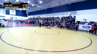 120 lbs Cons. Round 3 - Merrick Blackston, Centennial (Corona) vs Uriel Cruz, Paloma Valley