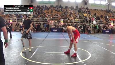 134 lbs Champ. Round 2 - Evan Protopapa, Austintown Fitch vs Keegan Baughman, Carey