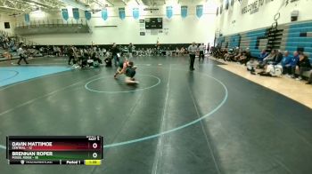 215 lbs Round 2 (3 Team) - Brennan Roper, Fossil Ridge vs Davin Mattimoe, Central