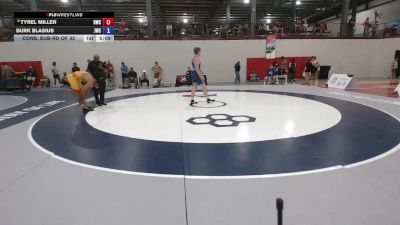86 kg Cons. Sub-rd Of 32 - Tyrel Miller, Hawkeye Wrestling Club vs Burk Blasius, Jackrabbit Wrestling Club