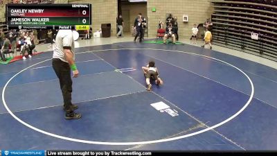 45 lbs Semifinal - Jameson Walker, LV Bear Wrestling Club vs Oakley Newby, WESTLAKE