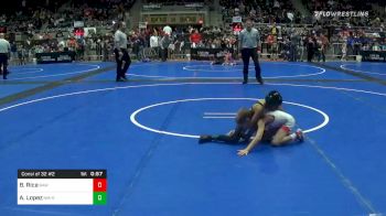 58 lbs Consolation - Brecken Rice, Rollers Academy vs Andres Lopez, NM Gold