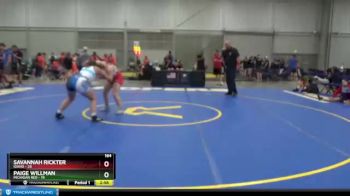 164 lbs Round 3 (6 Team) - Savannah Rickter, Idaho vs Paige Willman, Michigan Red