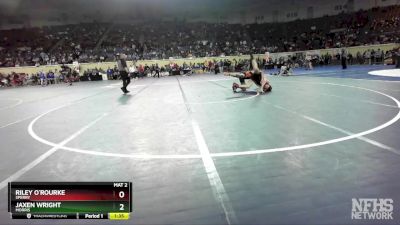 3A-165 lbs Semifinal - Riley O`Rourke, Sperry vs Jaxen Wright, Morris